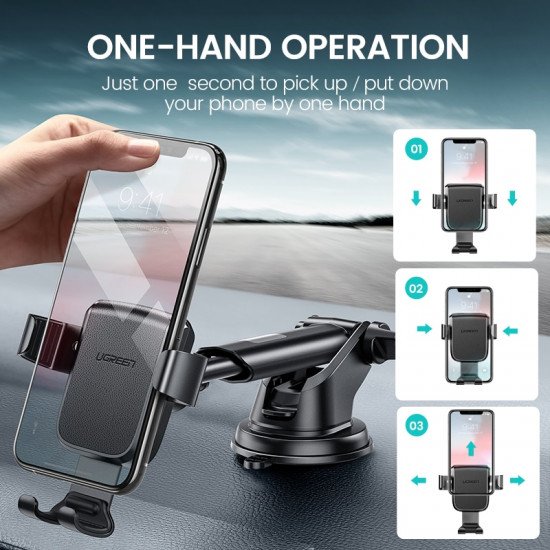 Ugreen Car Phone Holder Gravity Stand in the Car Suction Cup Support Holder for Mobile Phone for Xiaomi Samsung iPhone 12 Ugreen Car Phone Holder Gravity Stand in the Car Suction Cup Support Holder for Mobile Phone for Xiaomi Samsung iPhone 12