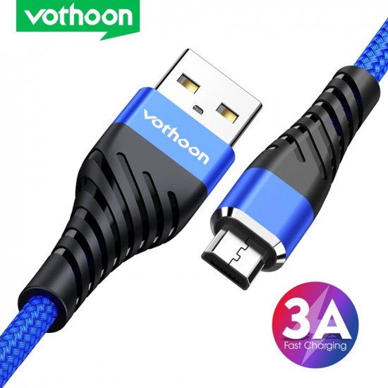 Vothoon Micro USB Cable 3A Fast Charging Micro Data USB Cable For Samsung Xiaomi Huawei Android Mobile Phone Charger Cable Cord Vothoon Micro USB Cable 3A Fast Charging Micro Data USB Cable For Samsung Xiaomi Huawei Android Mobile Phone Charger Cable Cord