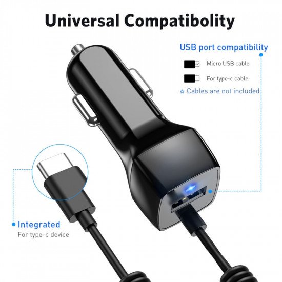 USLION USB Car Phone Charger For Samsung S10 S9 Plus Car-charger Micro USB Type C Cable Fast Quick Charge For Xiaomi Huawei SONY USLION USB Car Phone Charger For Samsung S10 S9 Plus Car-charger Micro USB Type C Cable Fast Quick Charge For Xiaomi Huawei SONY
