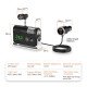 BT5.0 Handsfree Car Kit Dual-Microphone FM Transmitter Aux Audio Output Bass Switch MP3 PD3.0 QC3.0 Charger Bluetooth-Compatible BT5.0 Handsfree Car Kit Dual-Microphone FM Transmitter Aux Audio Output Bass Switch MP3 PD3.0 QC3.0 Charger Bluetooth-Compatible
