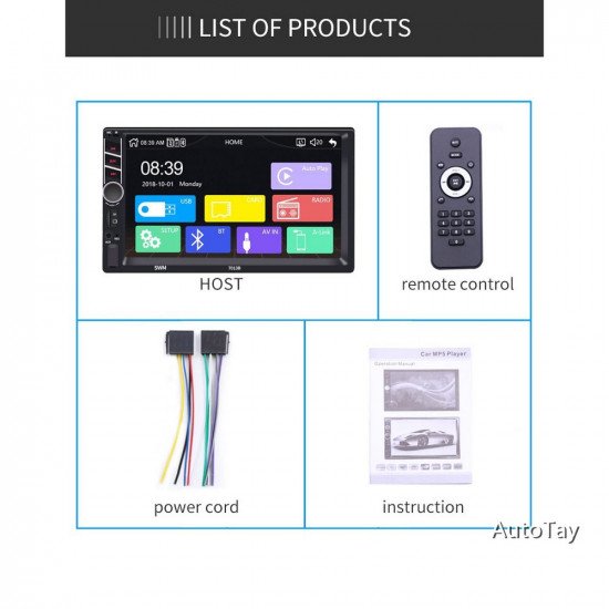 Car 2 Din 7Inch Car Radio MP5 Player Wireless Auto Radio Stereo Media Player Bluetooth Rear View Camera Remote Control Part Car 2 Din 7Inch Car Radio MP5 Player Wireless Auto Radio Stereo Media Player Bluetooth Rear View Camera Remote Control Part