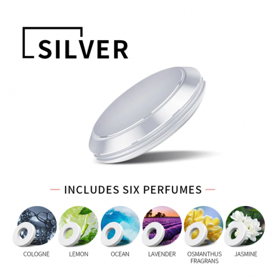 Alloy Car Freshener & Perfume Holder with 6 Fragrant Tablets Alloy Car Freshener & Perfume Holder with 6 Fragrant Tablets