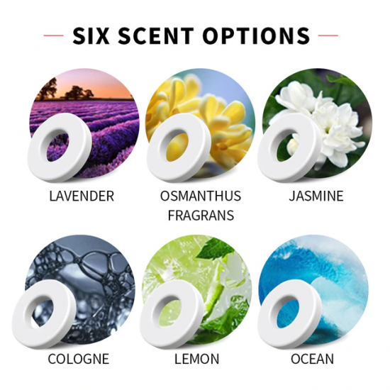 Alloy Car Freshener & Perfume Holder with 6 Fragrant Tablets Alloy Car Freshener & Perfume Holder with 6 Fragrant Tablets